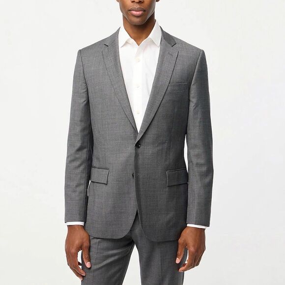 J. Crew Thompson Wool Worsted Slim Fit Suit Jacket Charcoal Gray Men’s Size 42R - Picture 1 of 14